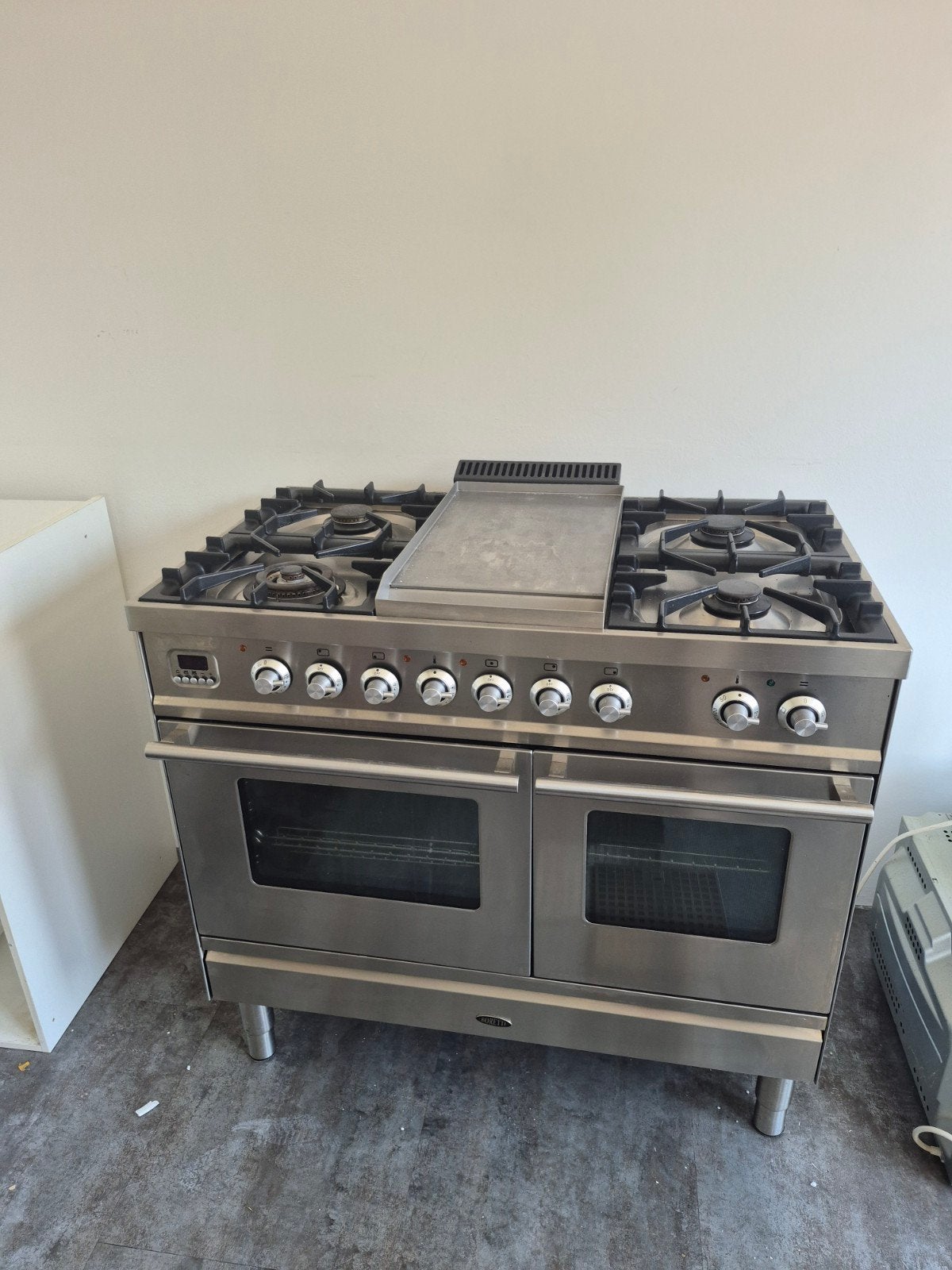 Boretti gasfornuis met dubbele elektrische oven, Witgoed en Apparatuur, Fornuizen, Ophalen, Gebruikt, Gas, Vrijstaand