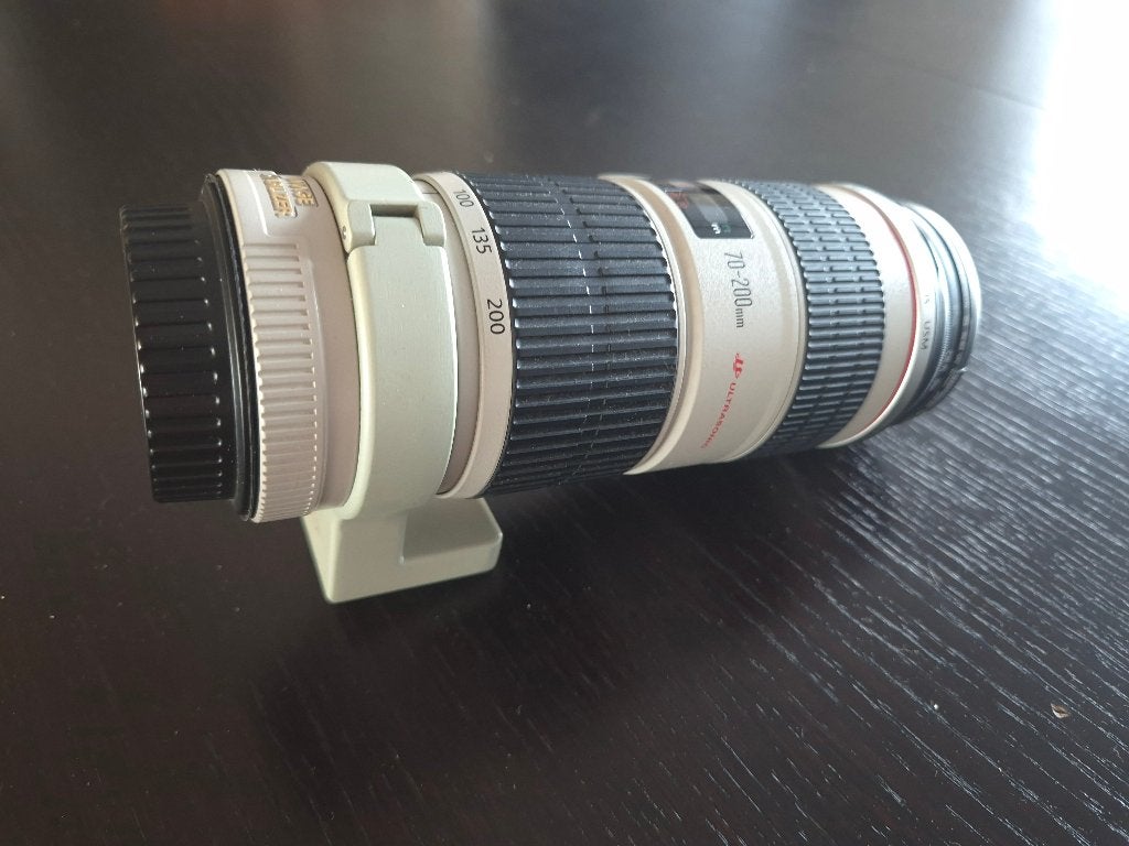 Canon EF 70 200 F4 1:4 L IS USM, Ophalen, Zo goed als nieuw, Telelens, Zonnekap