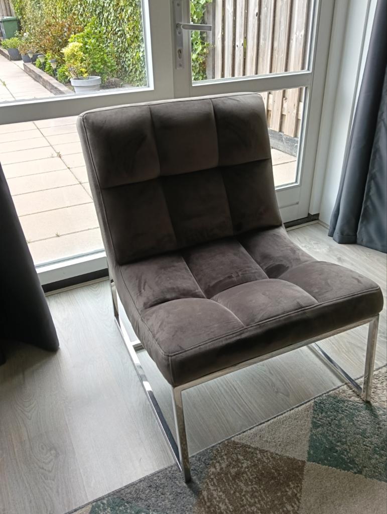 Riviera Maison stoel, Ophalen, Zo goed als nieuw, Grijs, Eén