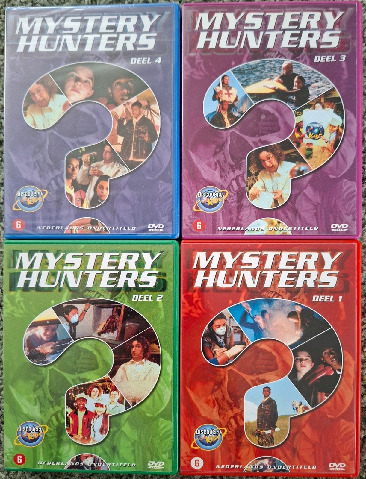 4 x DVD VOOR DE KIDS. MYSTERY HUNTERS. DEEL 1 t/m 4. NIEUW., Alle leeftijden, Ophalen of Verzenden, Zo goed als nieuw