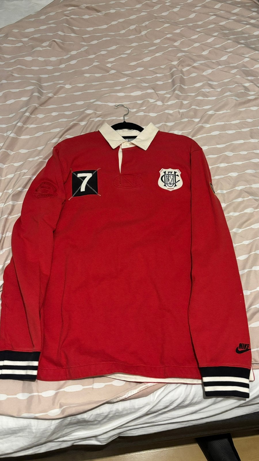 Vintage Nike Manchester United Rugby Shirt #7 – Zeldzaam, Maat 48/50 (M), Ophalen of Verzenden, Zo goed als nieuw, Voetbal