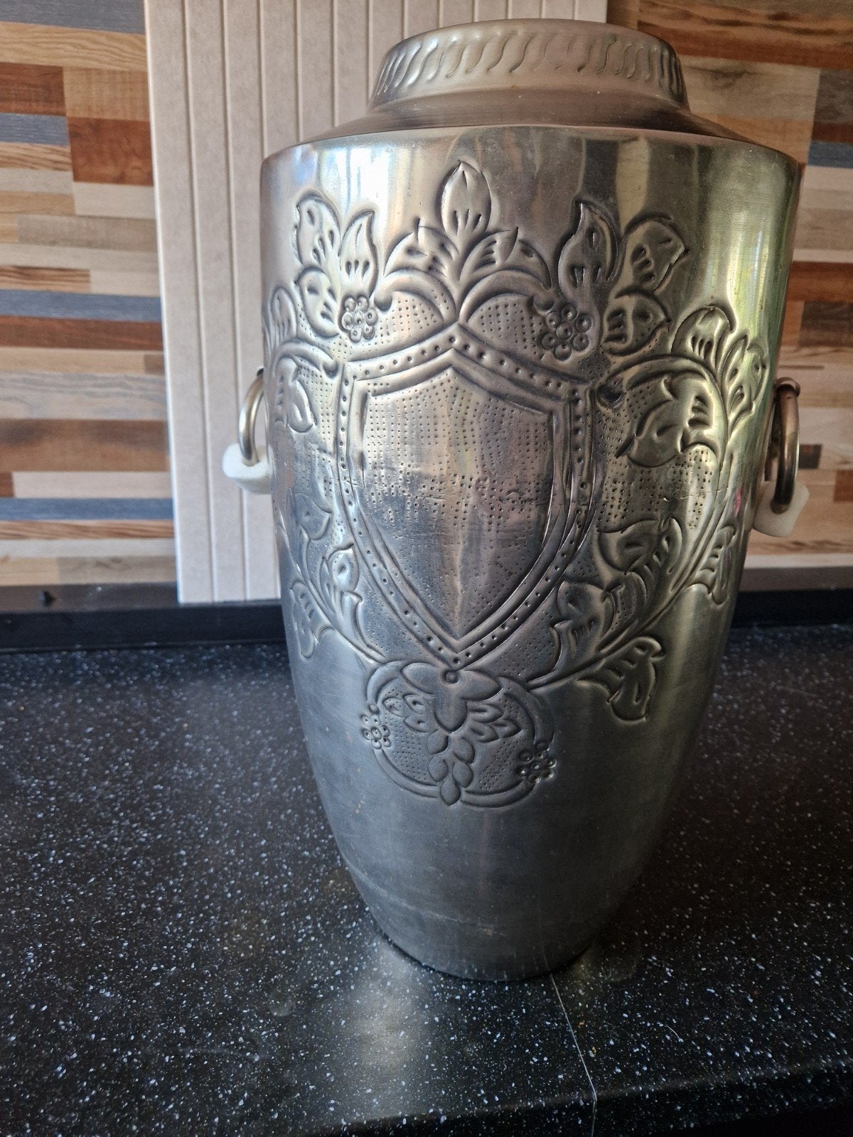 Grote brocante vaas bijna 60 cm. hoog, 58 cm, Geschikt voor droogbloemen, Nieuw, Ophalen of Verzenden