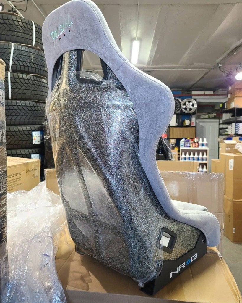 NRG Prisma Ultra Alcantara Grijs Kuipstoel Sportstoel, Auto diversen, Ophalen of Verzenden