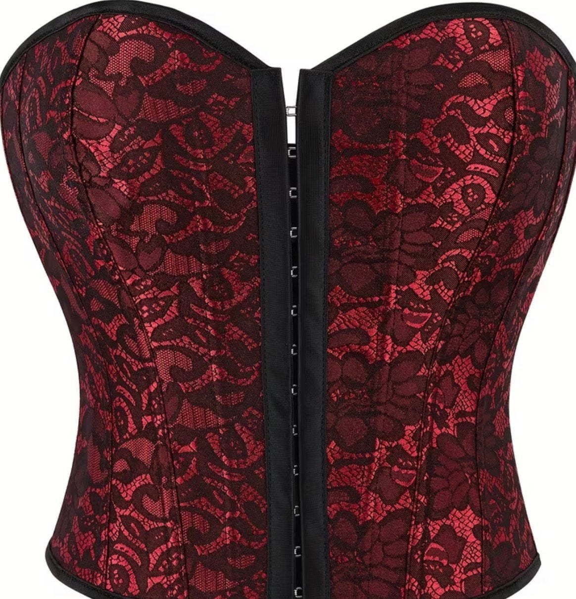Prachtige corset donkerrood maat L / verstelbaar cup abc, Verzenden, Body of Korset