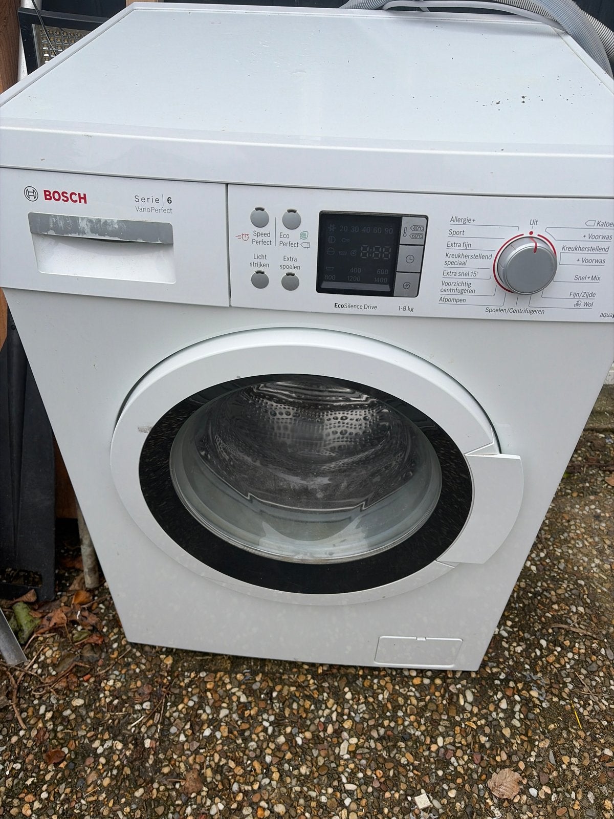 Bosch Serie 6 VarioPerfect Wasmachine 8 kg, Witgoed en Apparatuur, Gebruikt, Ophalen of Verzenden, Voorlader, Kort programma