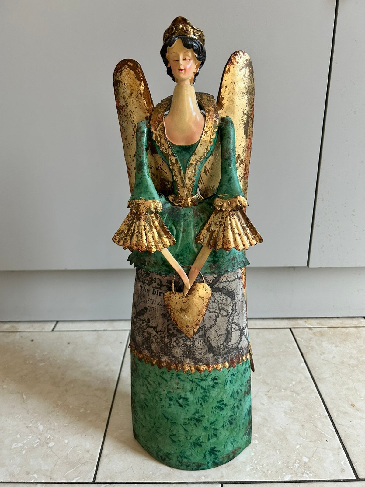 Prachtige Engel - Vintage - Aluminium - 52 cm., Verzamelen, Ophalen of Verzenden, Zo goed als nieuw