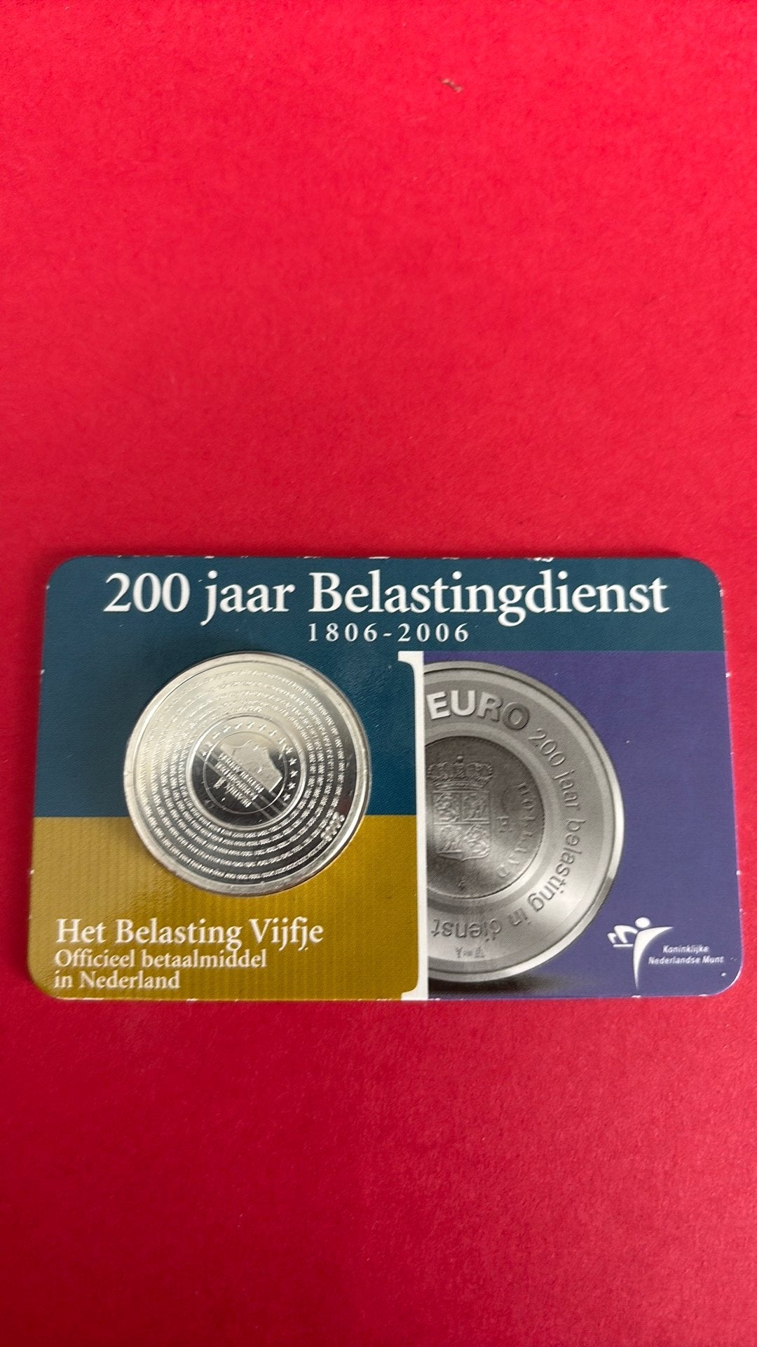 Zilveren 5 euro muntstuk 200 jaar belastingdienst, Postzegels en Munten, Munten | Nederland, Ophalen of Verzenden, Koningin Beatrix