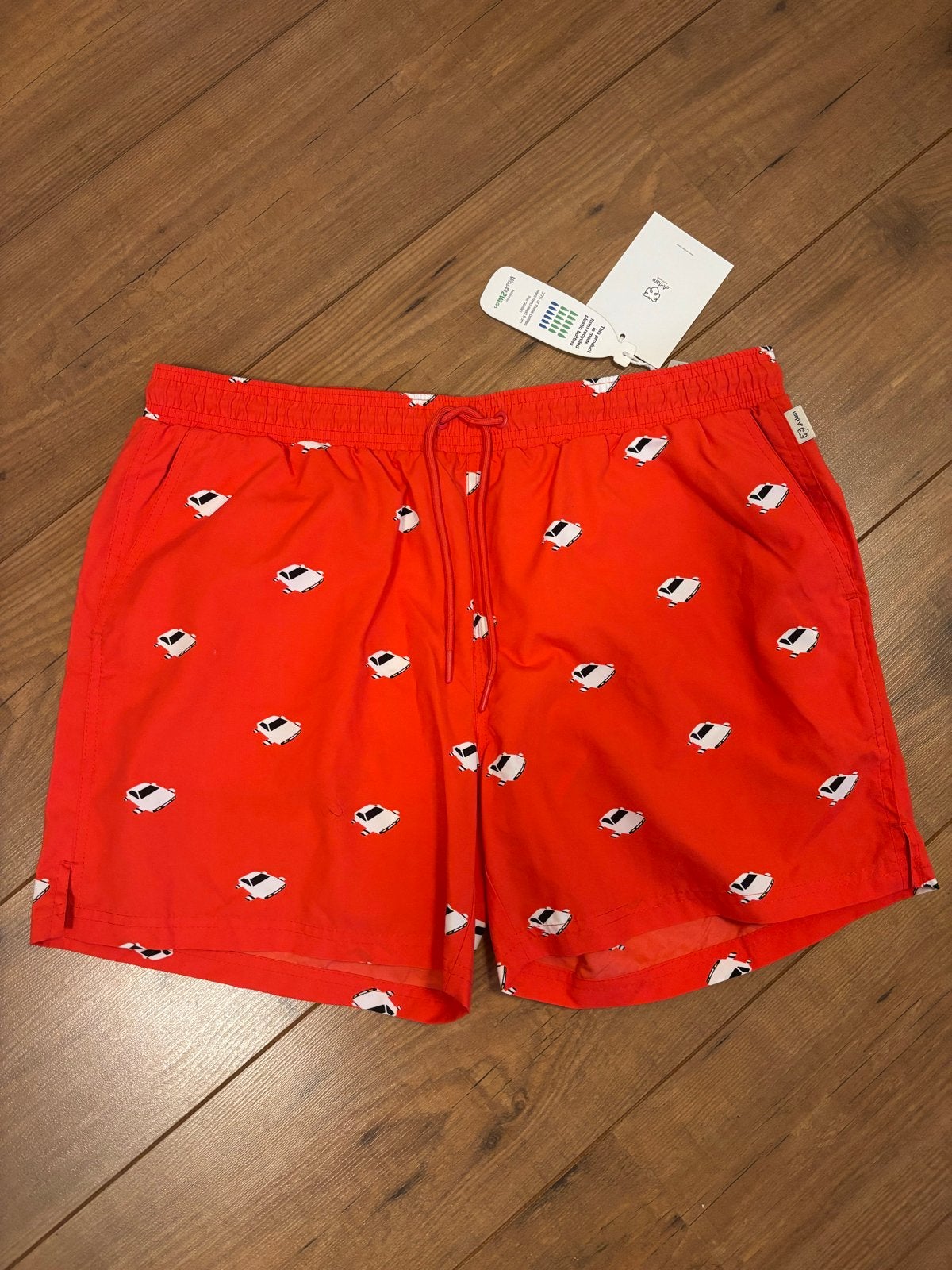 A-dam Zwemshort Rood met Auto's - Maat XL, Verzenden, Maat 56/58 (XL), Rood, Zwemshort