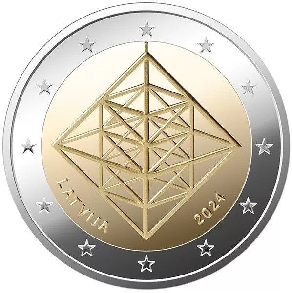 Speciale 2 Euro munt LETLAND 2024 "Puzuris" in unc kwaliteit, Ophalen of Verzenden, Overige landen, 2 euro