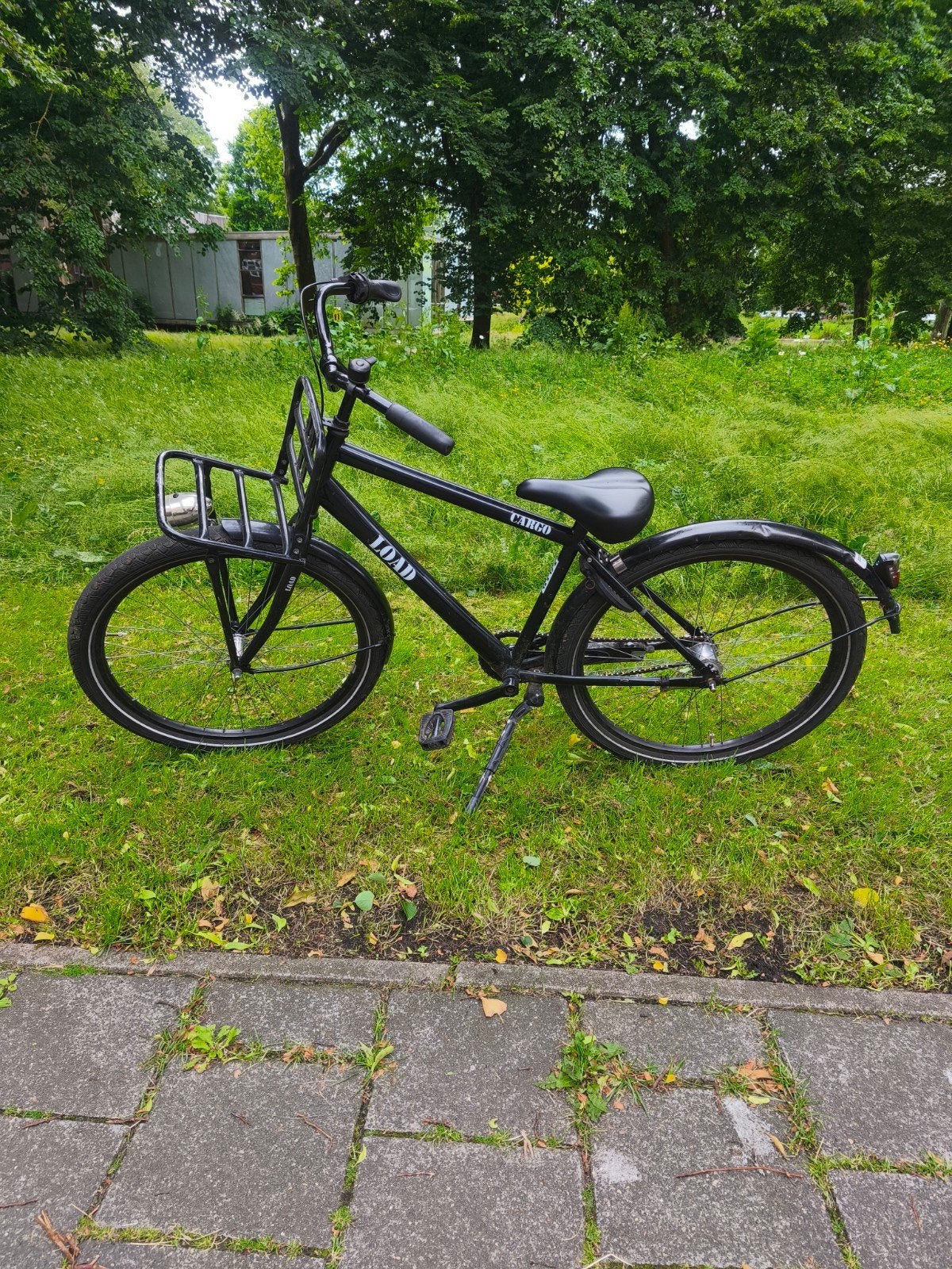 Zwarte Transportfiets met Voordrager - Cargo, Gebruikt, Ophalen, Overige merken, Terugtraprem