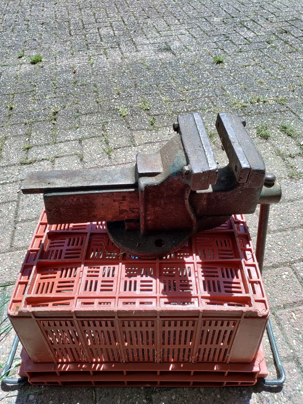 Robuuste bankschroef - Gebruikt maar functioneel, Ophalen, Gebruikt