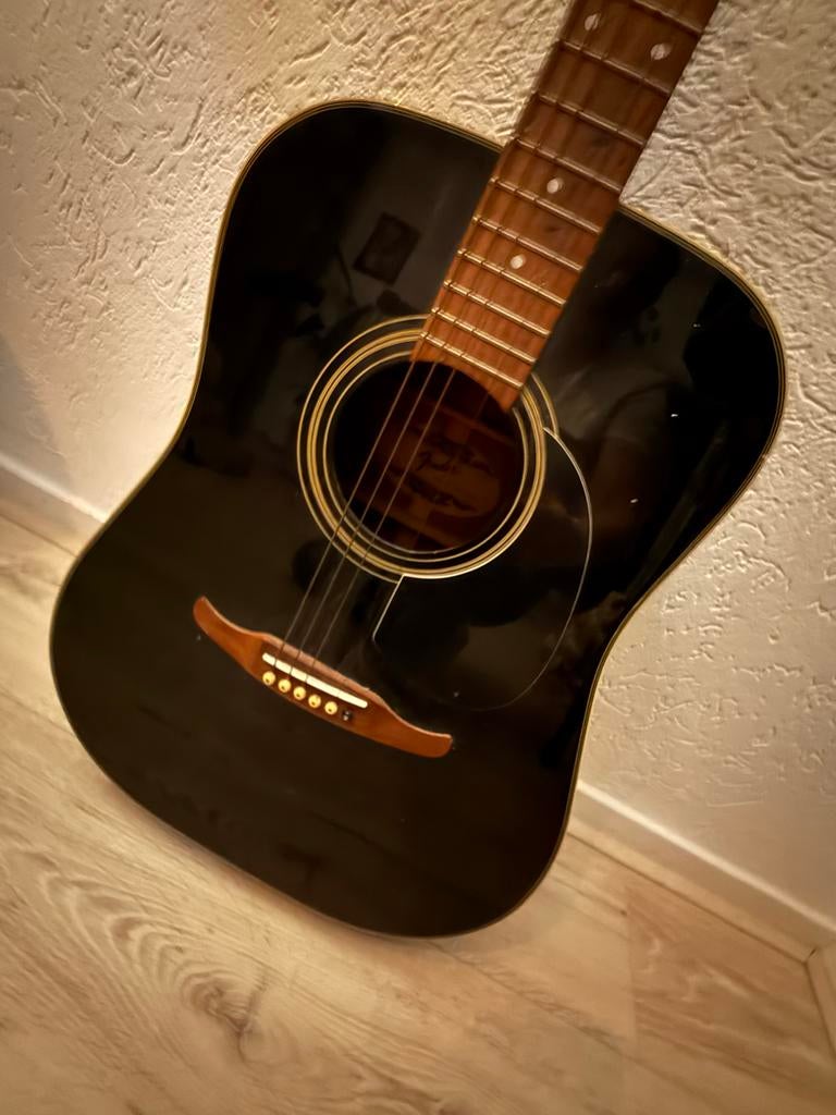 Fender Catalina Western gitaar - Zwart, Ophalen of Verzenden, Gebruikt, Western- of Steelstringgitaar