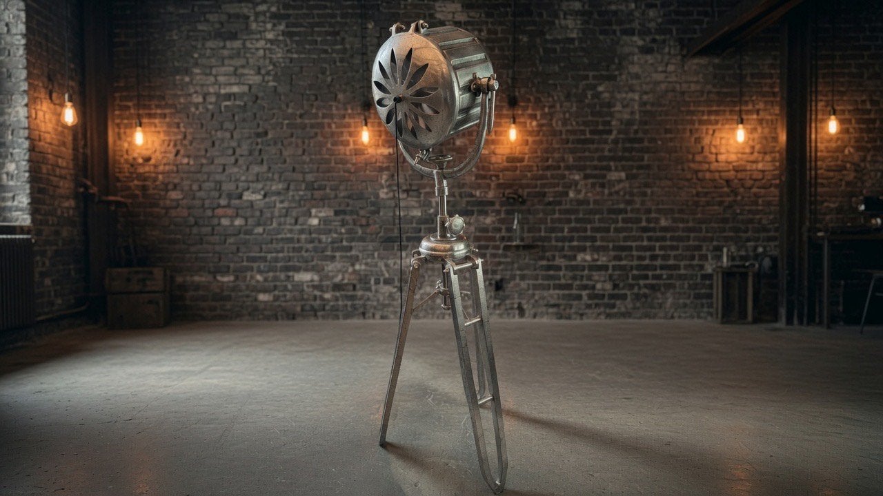 Vintage scheepslamp / seinlamp / tripod / industrieel, Antiek en Kunst, Ophalen