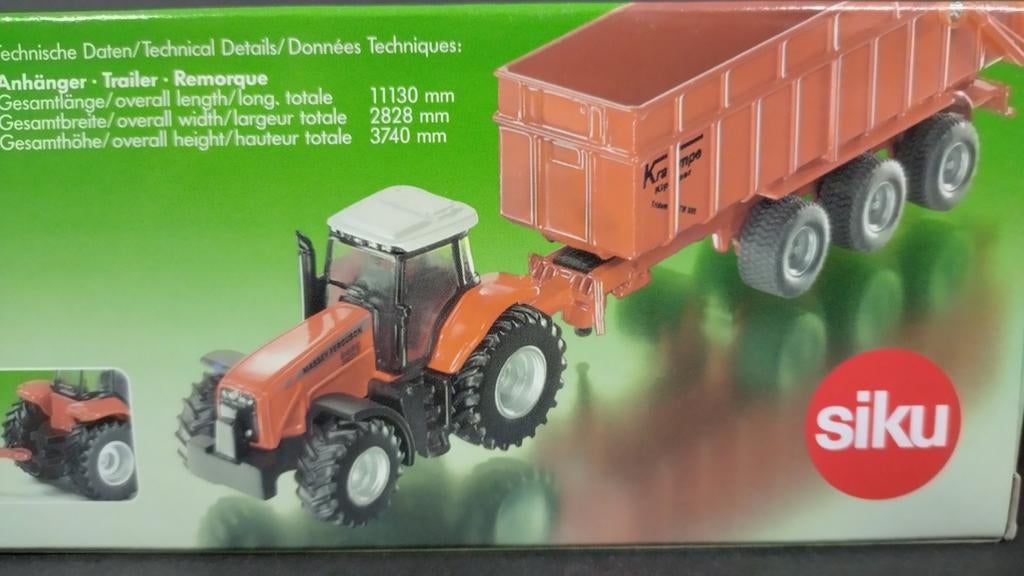 Massey Ferguson Krampe aanhanger 1:87 Siku Metal Pol, SIKU, Verzenden, Bus of Vrachtwagen, Schlittenbacherstrasse 60 Lüdenscheid