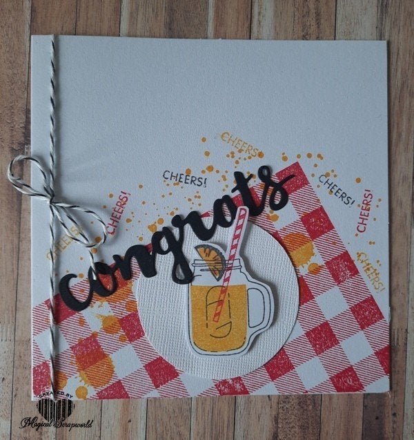 gestempelde kaart, Congrats, cheers, drankje, Ophalen of Verzenden, Nieuw, Overige thema's