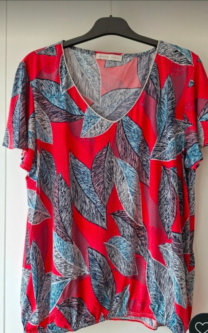 Mooi shirt maat 48, Ophalen of Verzenden, Zo goed als nieuw, Maat 46/48 (XL) of groter, Korte mouw