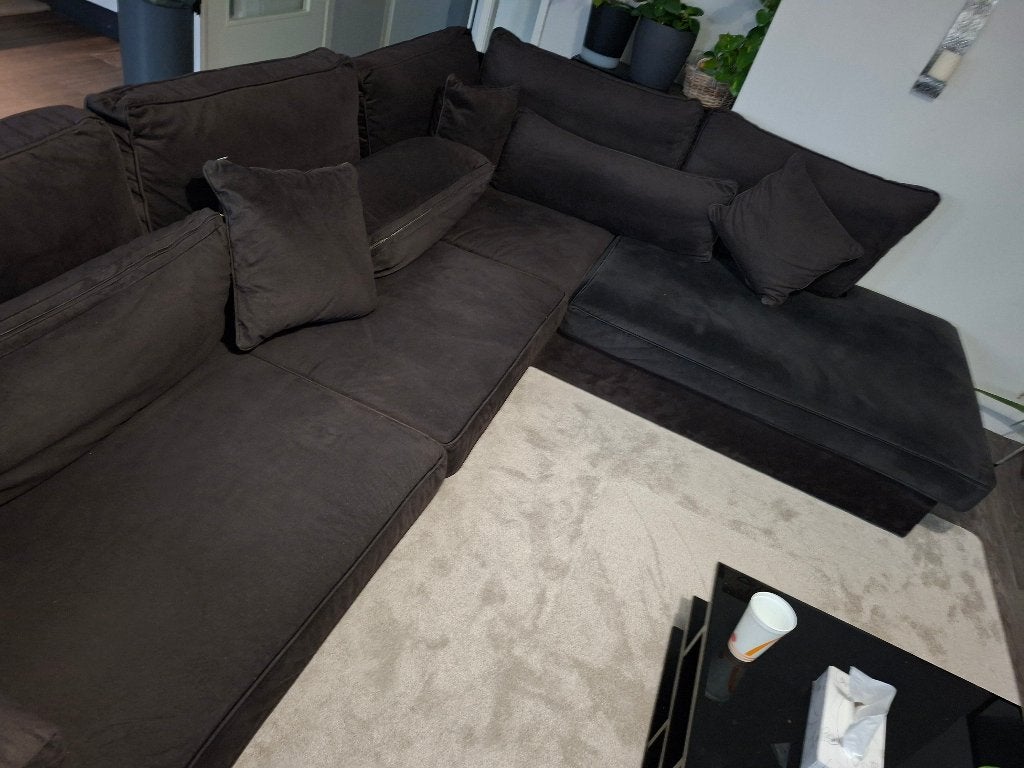 Hoekbank, Ophalen, 250 tot 300 cm, Gebruikt, 125 tot 150 cm