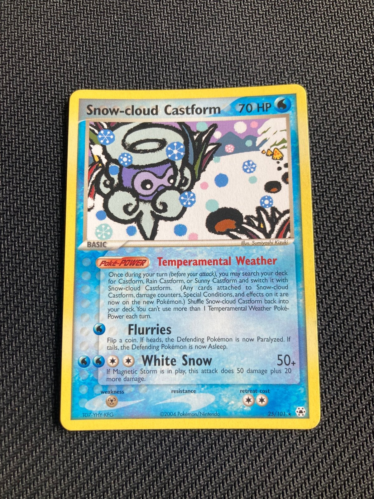 Pokemon kaart Snow-cloud Castform, Ophalen of Verzenden, Zo goed als nieuw