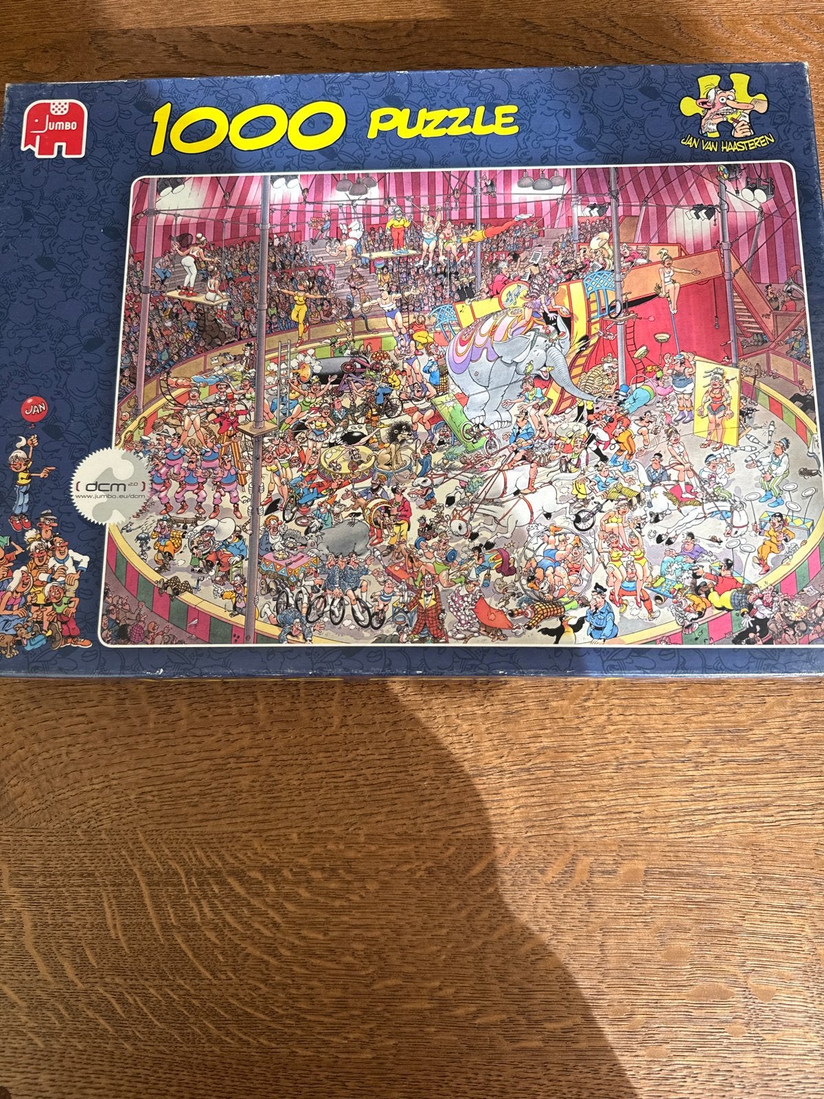 Jan van Haasteren 1000 stukjes puzzel - Circus, Hobby en Vrije tijd, Denksport en Puzzels, Ophalen, 500 t/m 1500 stukjes, Zo goed als nieuw