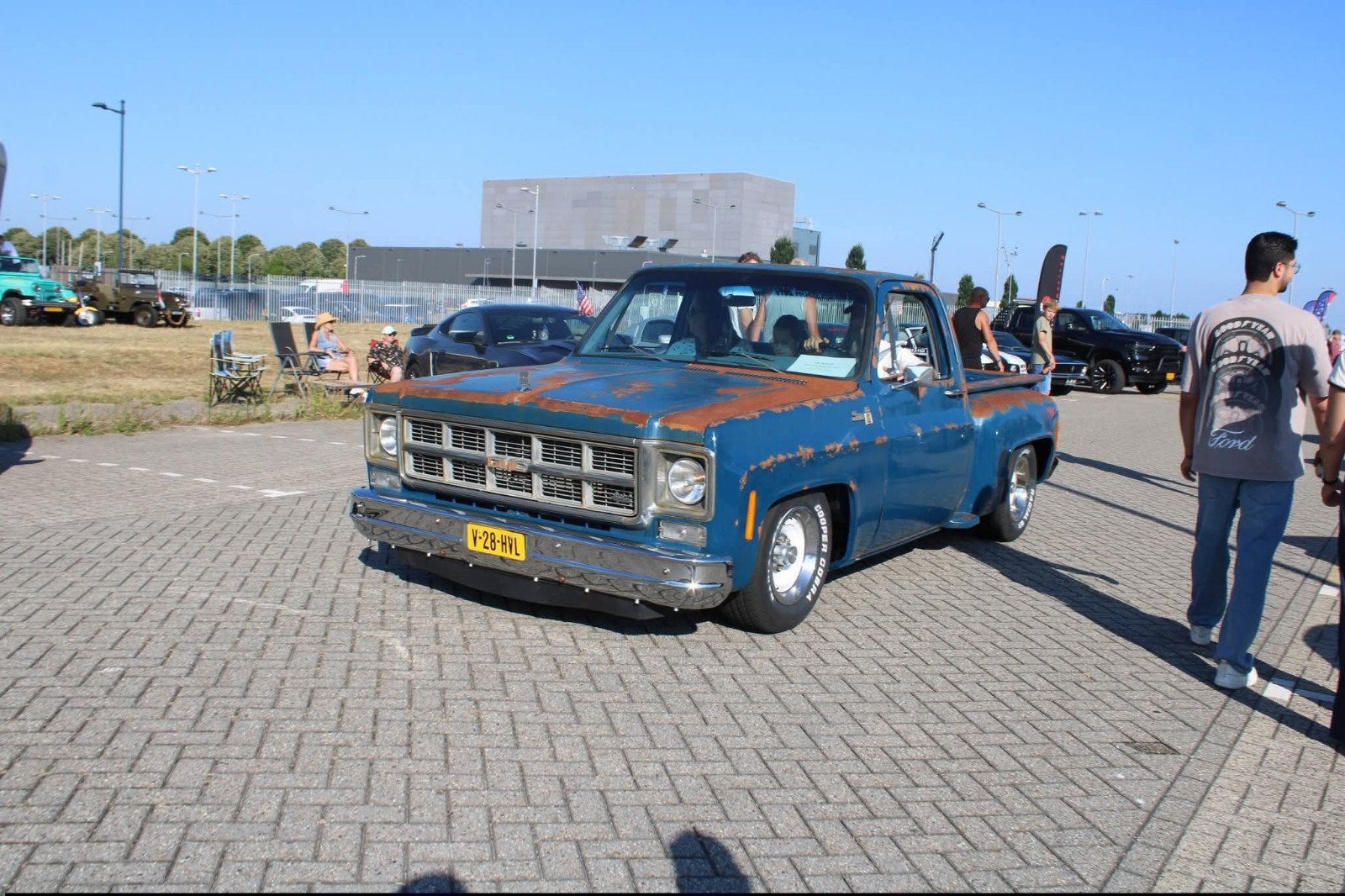 Gmc c15 stepside 1978 (Chevrolet c10), Auto's, GMC, Particulier, Sierra, Benzine, Automaat, Blauw, Grijs, Leder en Stof, Achterwielaandrijving