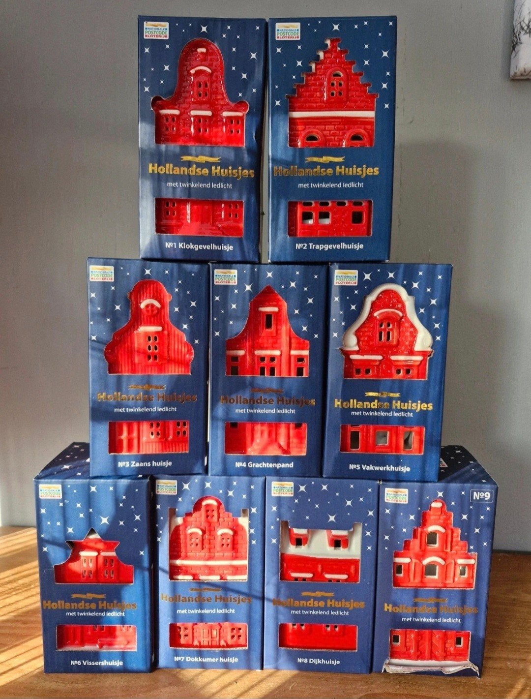Negen Hollandse Huisjes met ledlicht, Ophalen of Verzenden, Nieuw