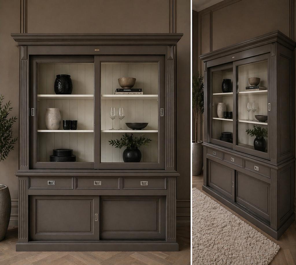 Richmond Interiors vitrinekast / buffetkast, XL, topstaat, Ophalen, 200 cm of meer, Klassiek, 150 tot 200 cm