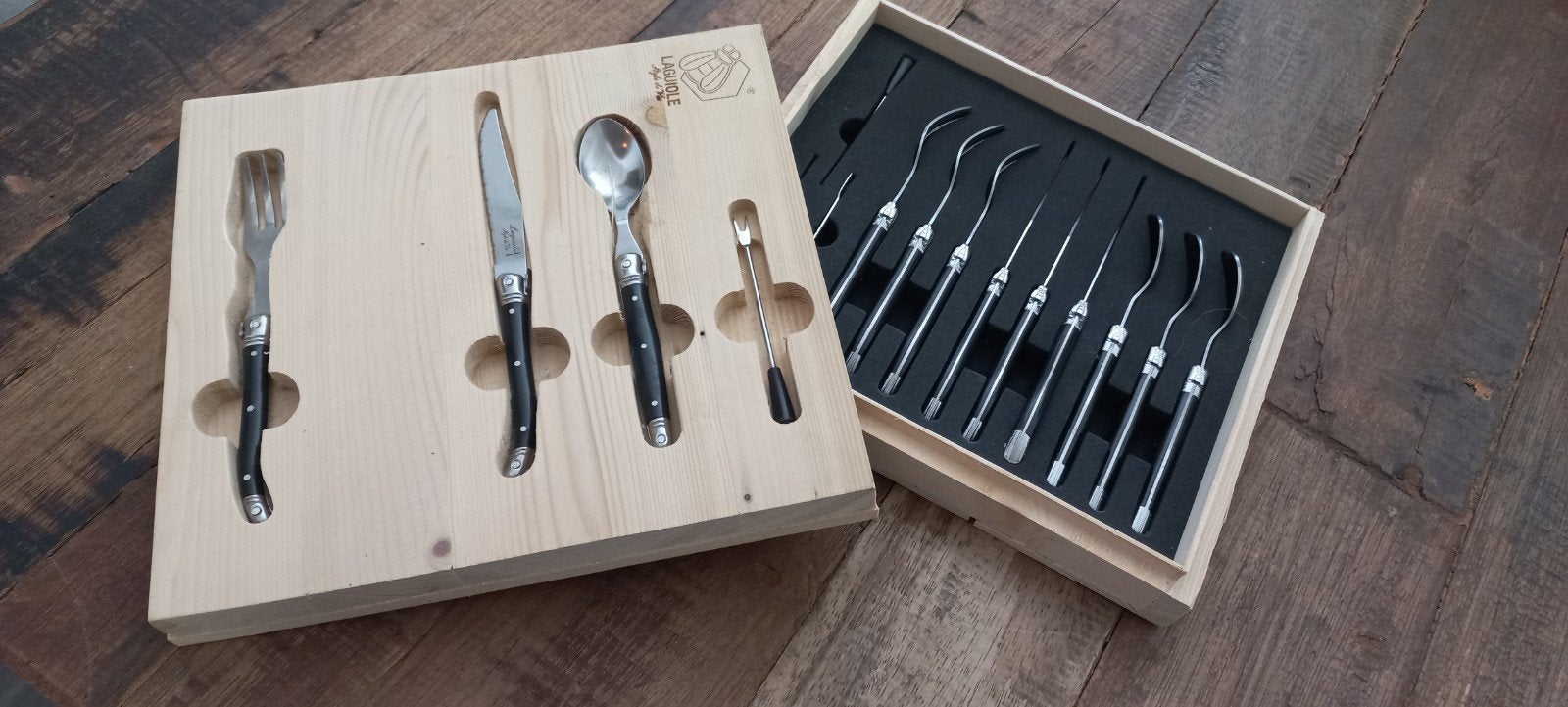 amuse bestek 4 persoons., Ophalen, Rvs of Chroom