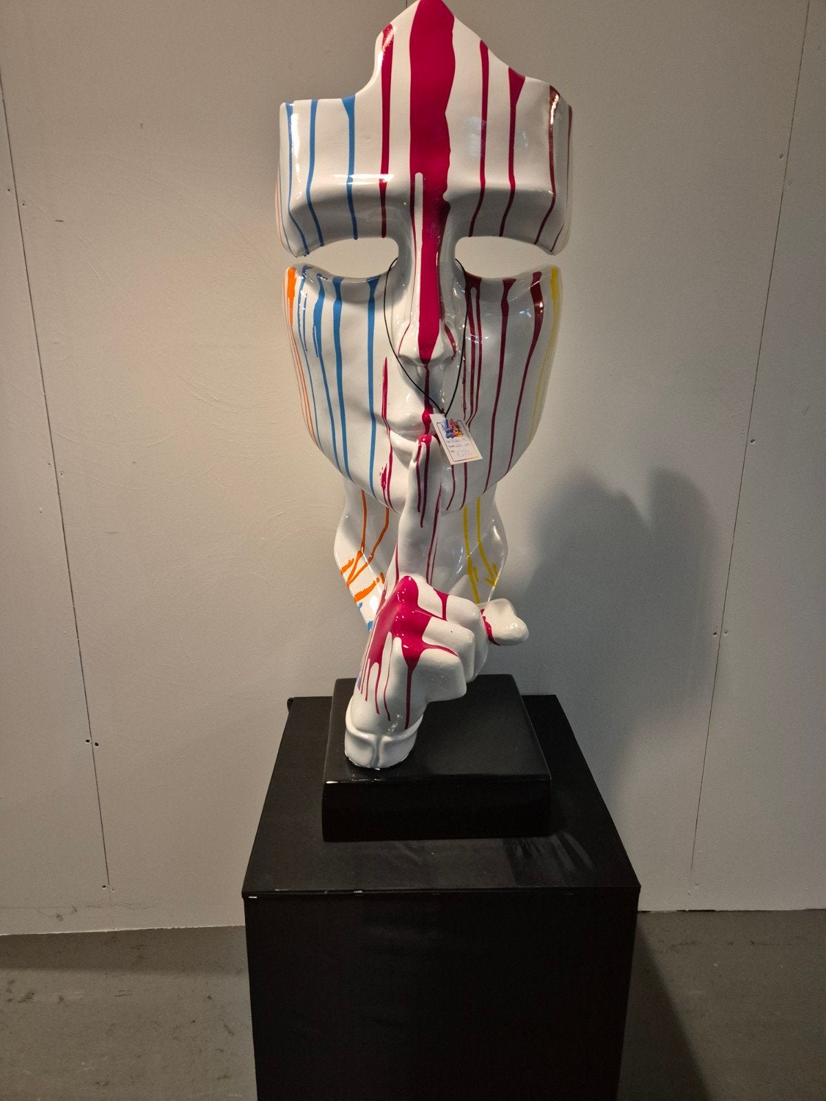 Modern Polyester Masker Sculptuur - 100cm - Kleurrijk Design, Ophalen of Verzenden