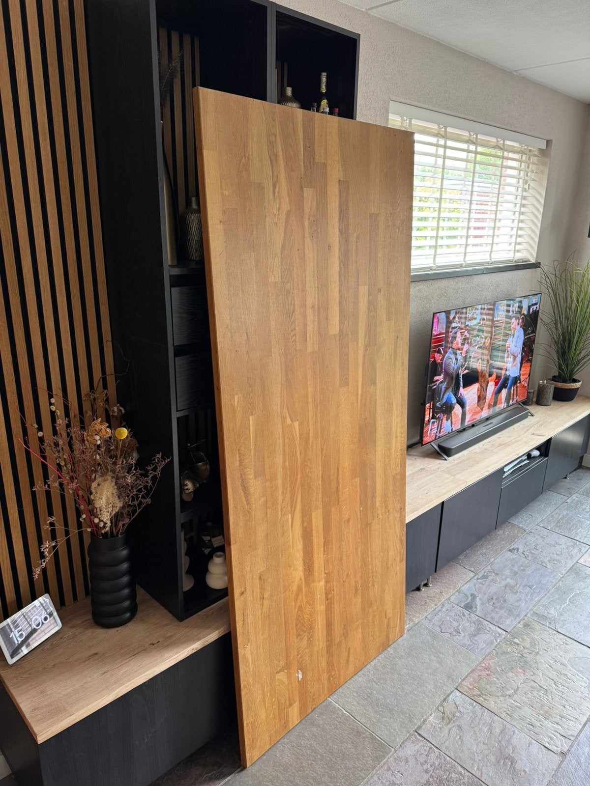Massief hardhout paneel (200 x 90 cm), Ophalen, Gebruikt, Hout