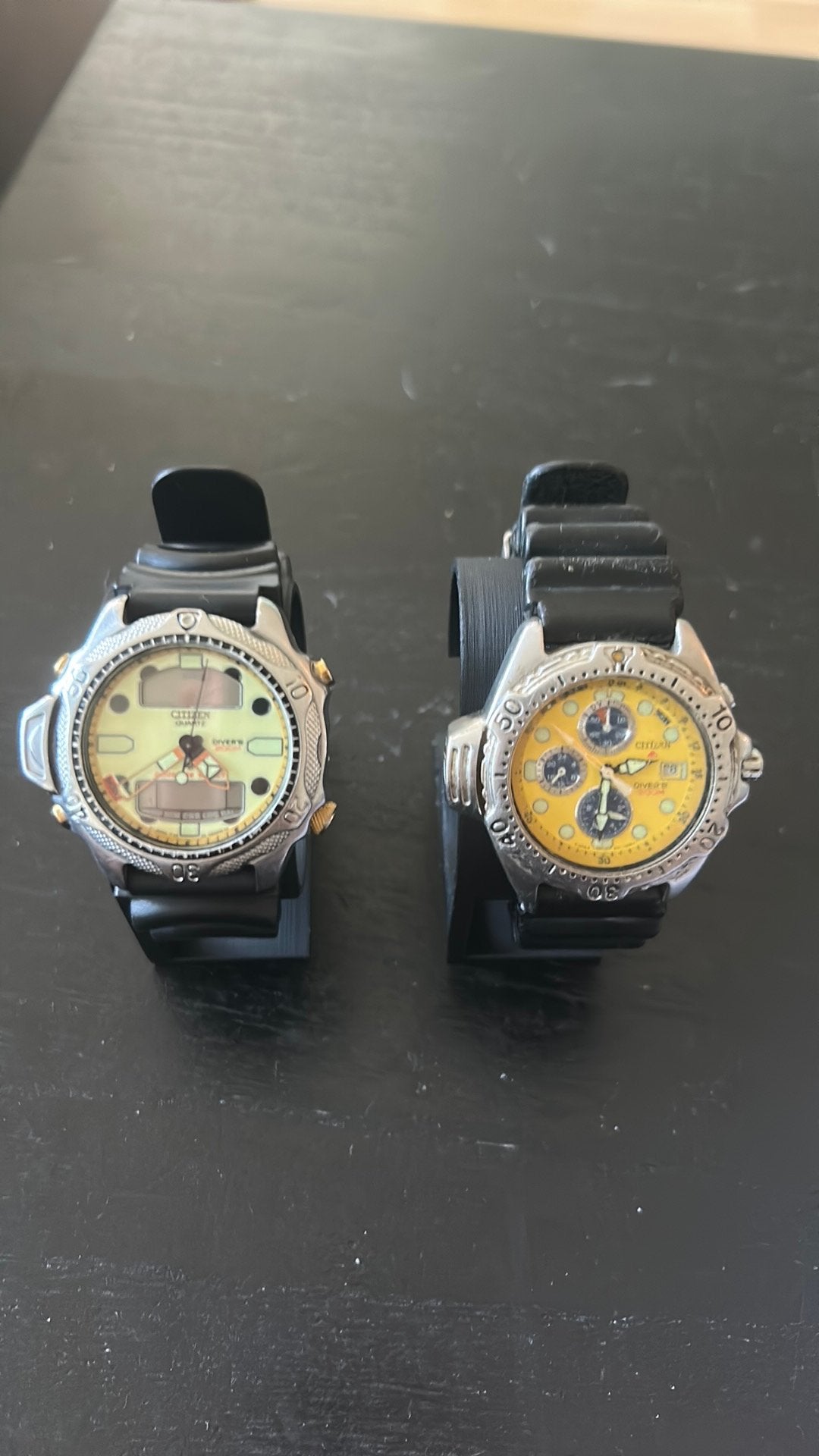 2x Citizen promaster aqualand duplex diver 200m, Gebruikt, Staal, Verzenden, Kunststof