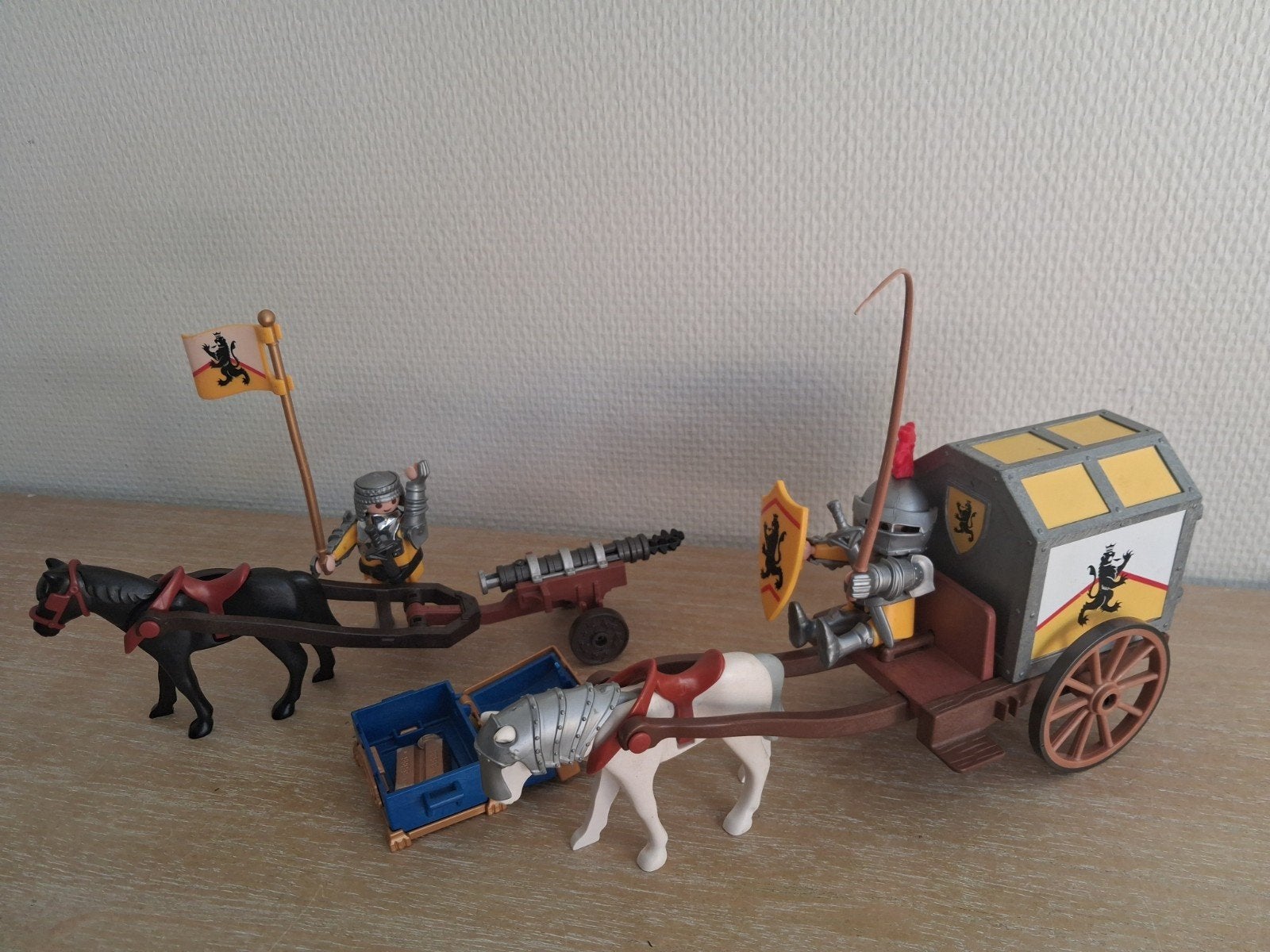 playmobil konvooi goud transport van leeuwenridders set 4874, Complete set, Overige typen, Ophalen of Verzenden, Zo goed als nieuw