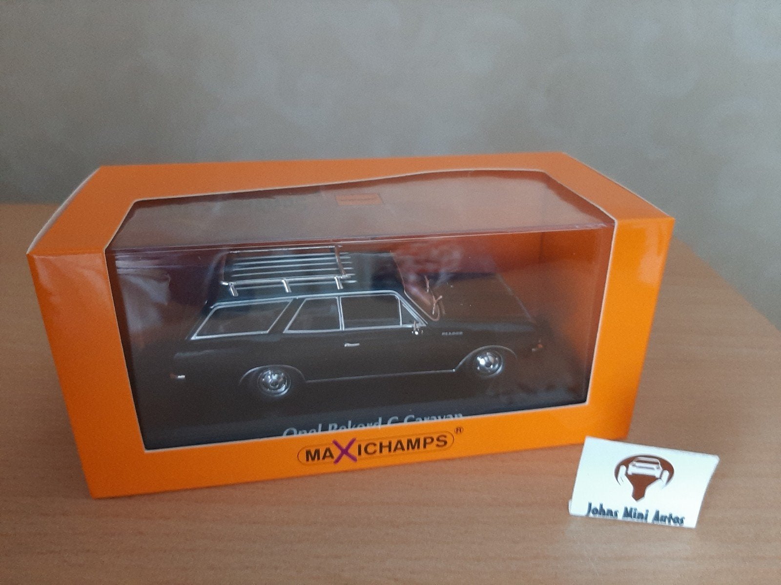 Opel Rekord C Caravan zwart 1969 van Maxichamps 1:43, Overige merken, Auto, Nieuw, Ophalen of Verzenden