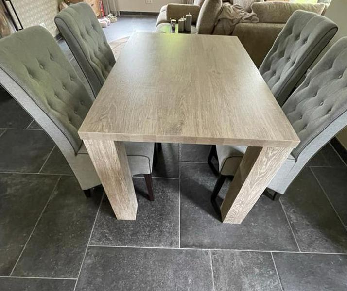 Nette Lamulux Eetkamertafel - 140x90x75 cm, Ophalen, Gebruikt, 100 tot 150 cm, 50 tot 100 cm