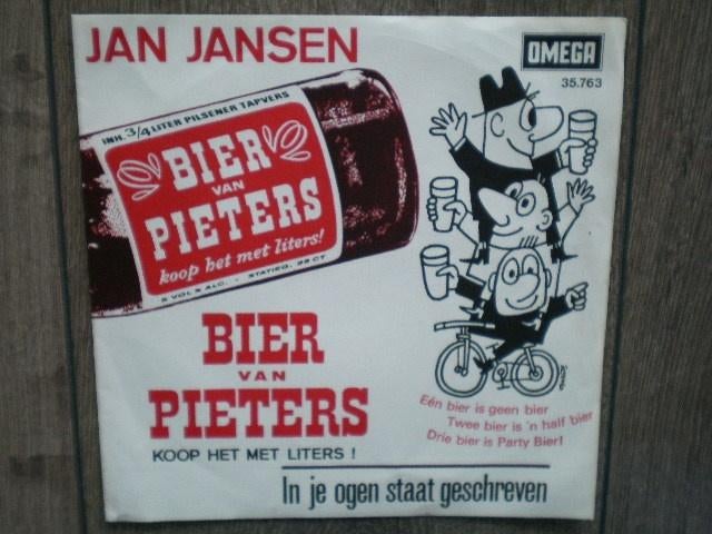 Jan Jansen - Bier Van Pieters., Cd's en Dvd's, Vinyl Singles, Zo goed als nieuw, Nederlandstalig, Verzenden