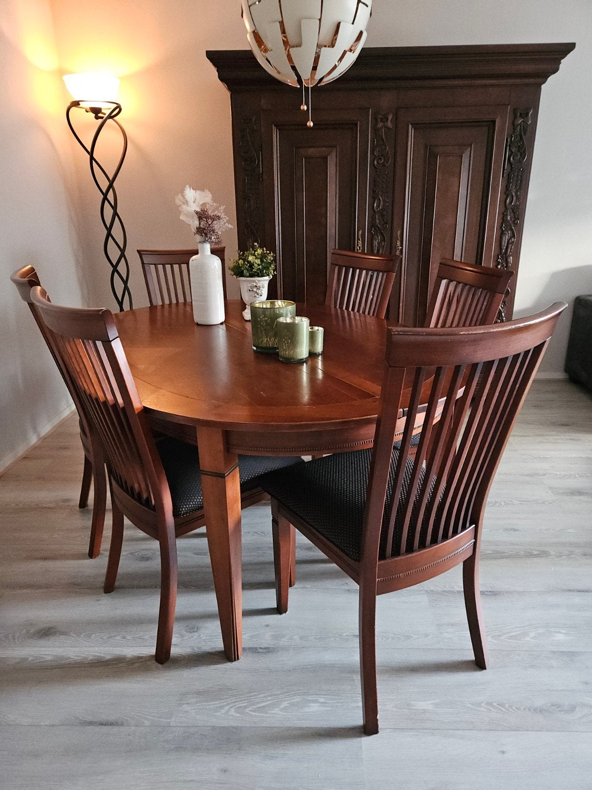 Stijvolle eethoek, Huis en Inrichting, Ophalen, Gebruikt, 4 tot 6 stoelen