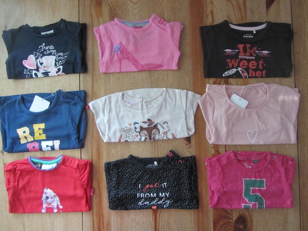 Diverse shirtjes met lange mouwen maat 68, Kinderen en Baby's, Babykleding | Maat 68, Ophalen of Verzenden, Zo goed als nieuw