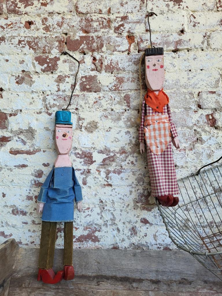 Set brocante marionette poppen/ allegonda, Ophalen of Verzenden