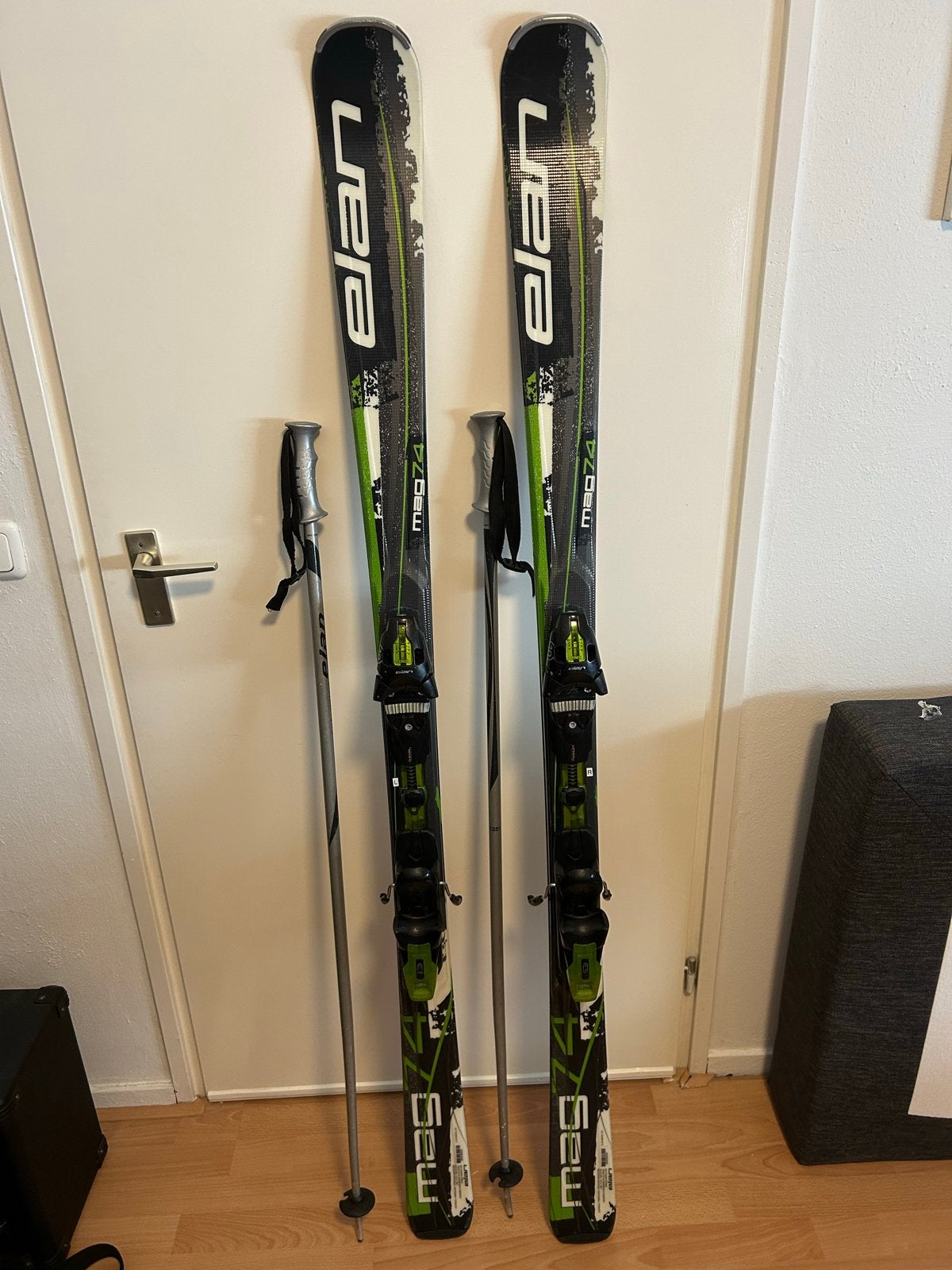 Elan ski's met stokken en skitas - 168 cm, Ophalen, 160 tot 180 cm, Gebruikt, Skiën