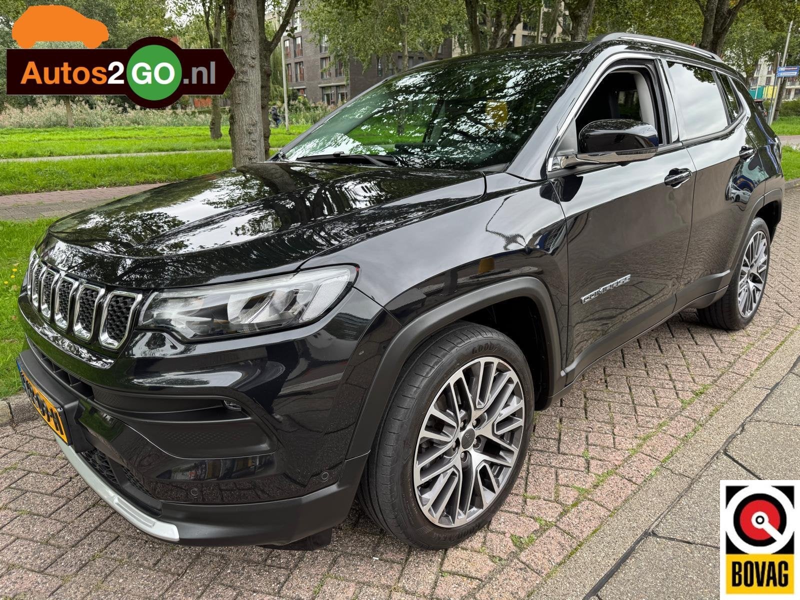 Jeep Compass 1.3T Limited, Auto's, Voorwielaandrijving, Euro 6, 4 cilinders, Zwart