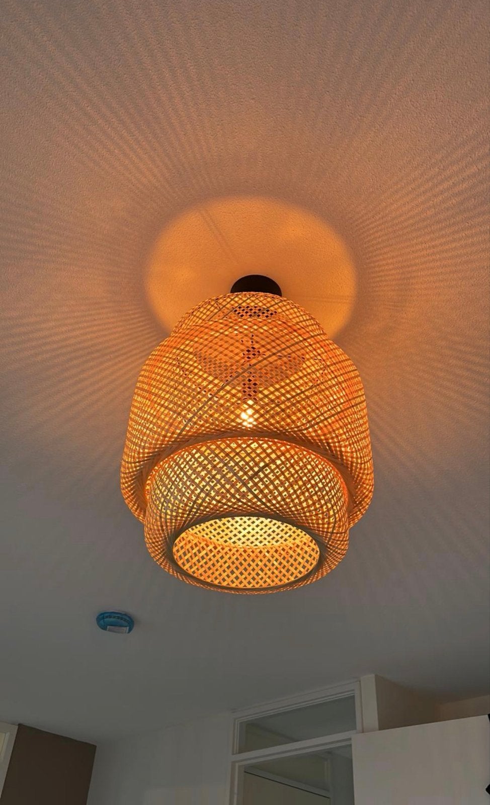 IKEA Sinnerlig hanglamp groot, bamboe, handgemaakt, Ophalen, Zo goed als nieuw, Natuurlijk materiaal, E27 (groot)