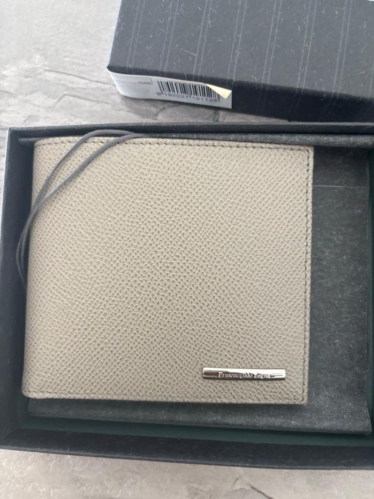 Ermenegildo Zegna Leren Portemonnee - Nieuw, Overige merken, Beige, Nieuw, Ophalen of Verzenden