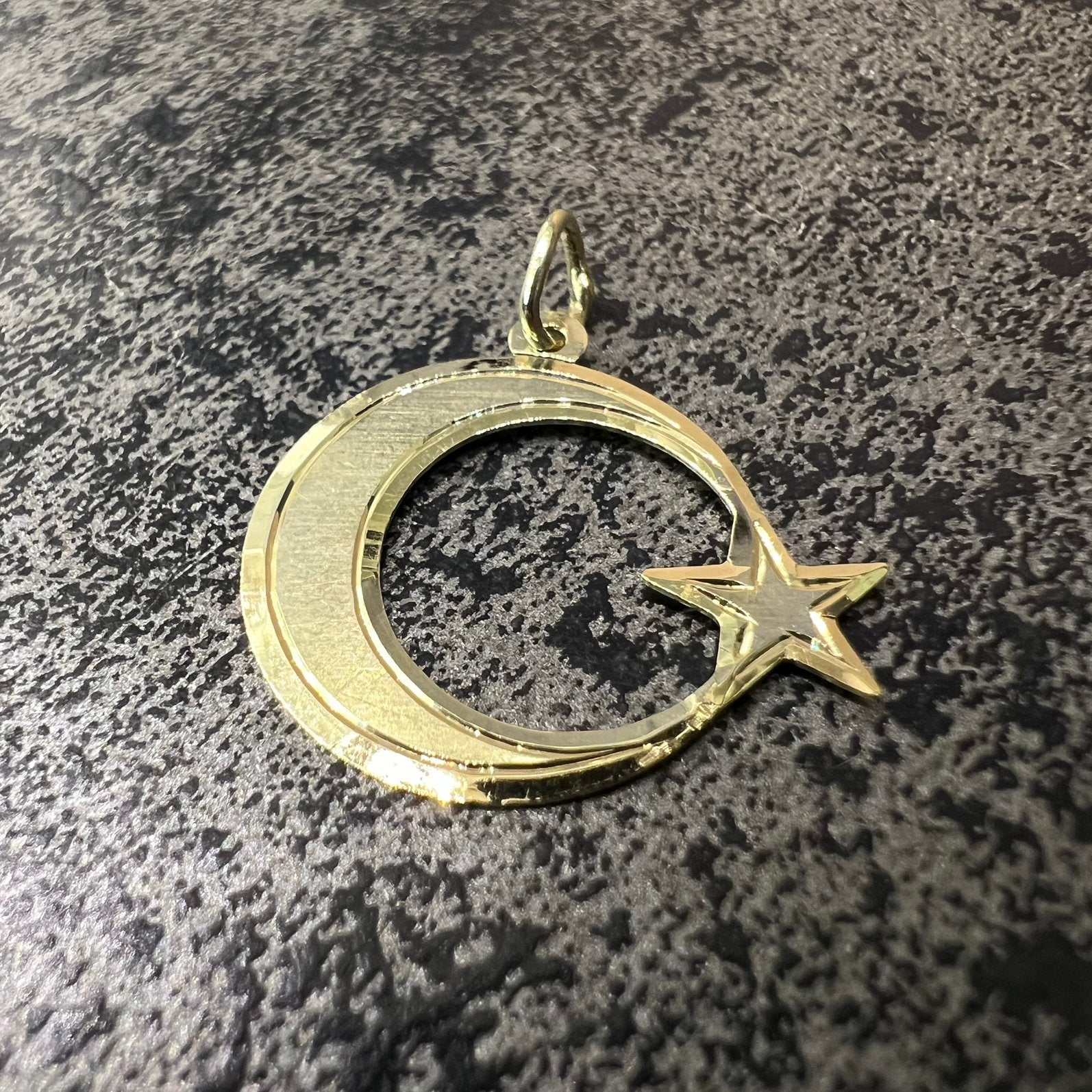 14 karaat gouden hanger Turkse vlag, Ophalen of Verzenden
