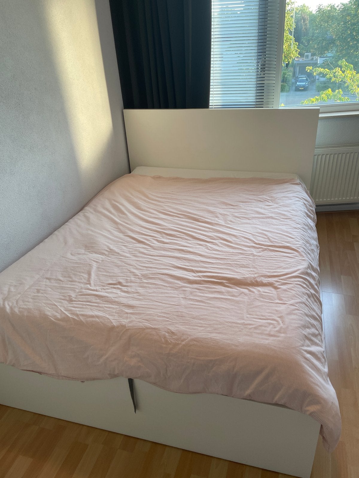 IKEA Bed met opbergruimte en kledingkast, Ophalen, Gebruikt, Wit, Tweepersoons