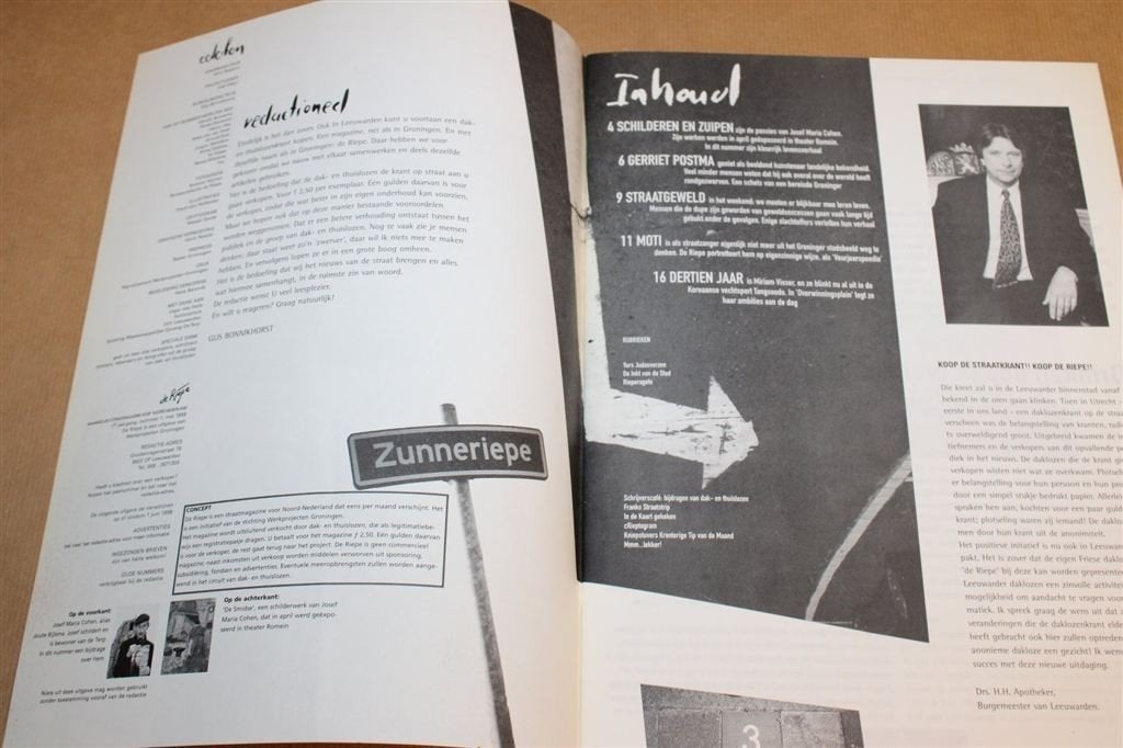 De Riepe — Straatkrant Noord-NL 1e Jrg, 1e nr 1998, Ophalen of Verzenden, Gelezen, Muziek, Film of Tv