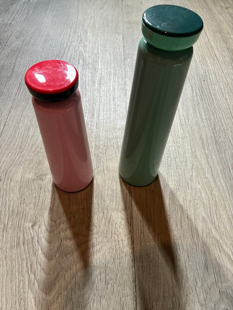 Twee stijlvolle thermosflessen, Ophalen, Zo goed als nieuw, Metaal, Overige merken