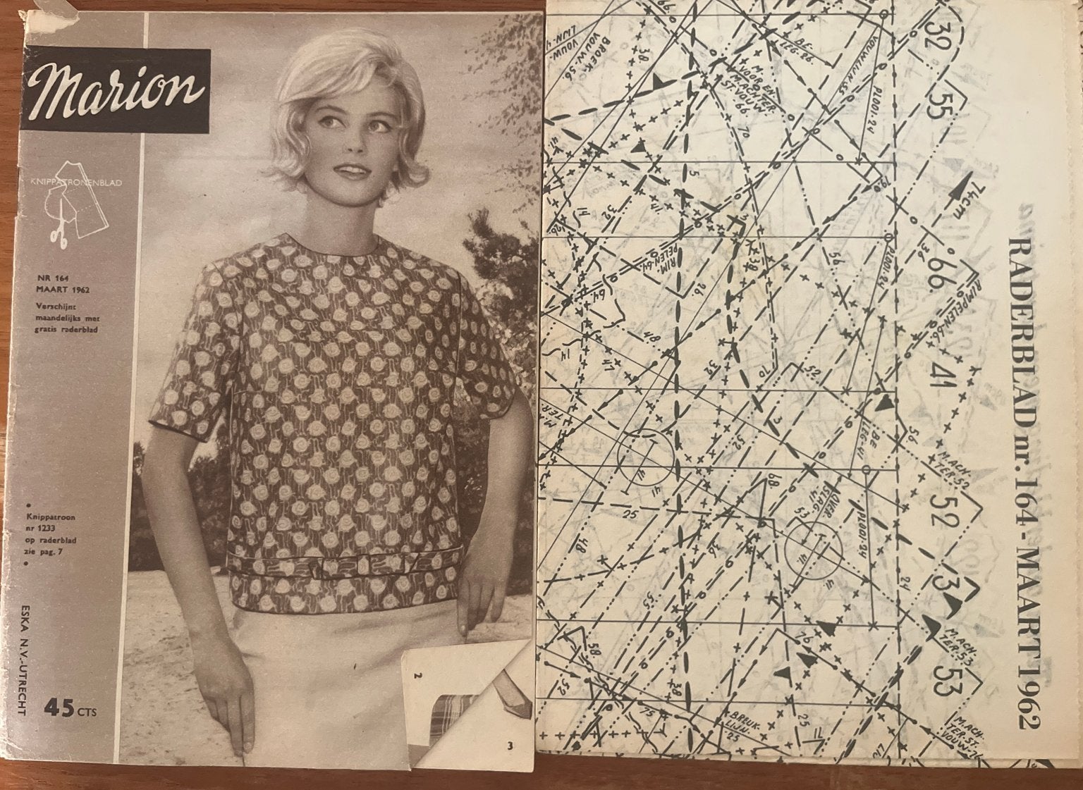 Vintage Marion Raderblad patronen - Maart & Mei 1962, Marion, Vrouw, Ophalen of Verzenden, Overige typen