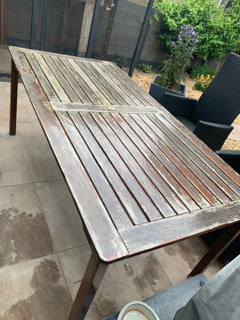 Tuintafel, Ophalen, Zo goed als nieuw, Rechthoekig, Hout