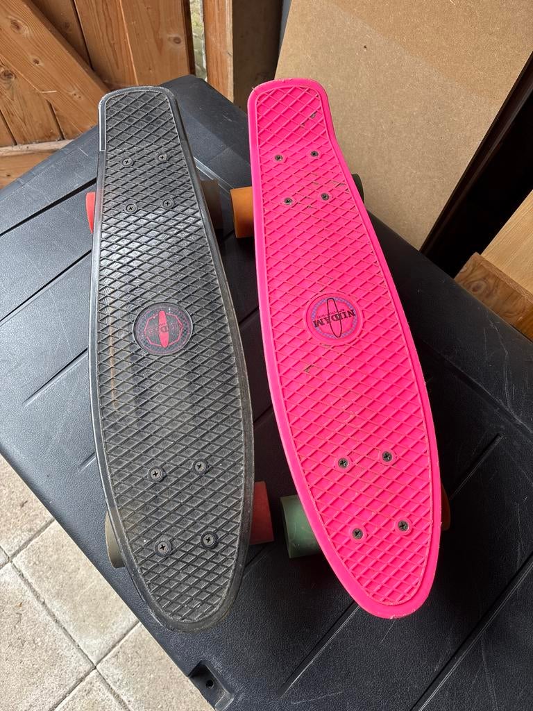 Set van 2 Pennyboards - Zwart en Roze, Ophalen, Zo goed als nieuw, Skateboard