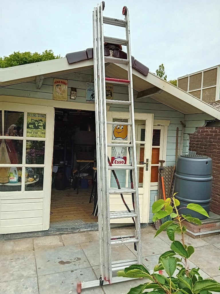 Altrex 3 x12 Aluminium Ladder, Ophalen, Zo goed als nieuw, Ladder, Opvouwbaar of Inschuifbaar
