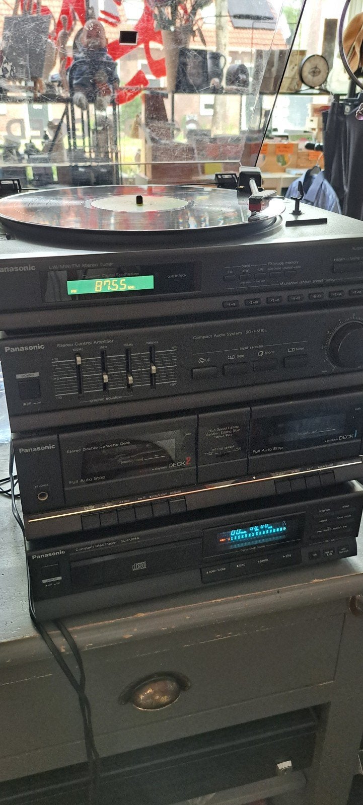 Panasonic Stereo Set met Platenspeler, CD, Cassette, Tuner, Gebruikt, Tuner of Radio, Info@panasonic.com, Losse componenten